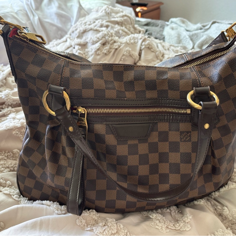 Louis Vuitton Brown Crossbody Bag with Gold Hardware